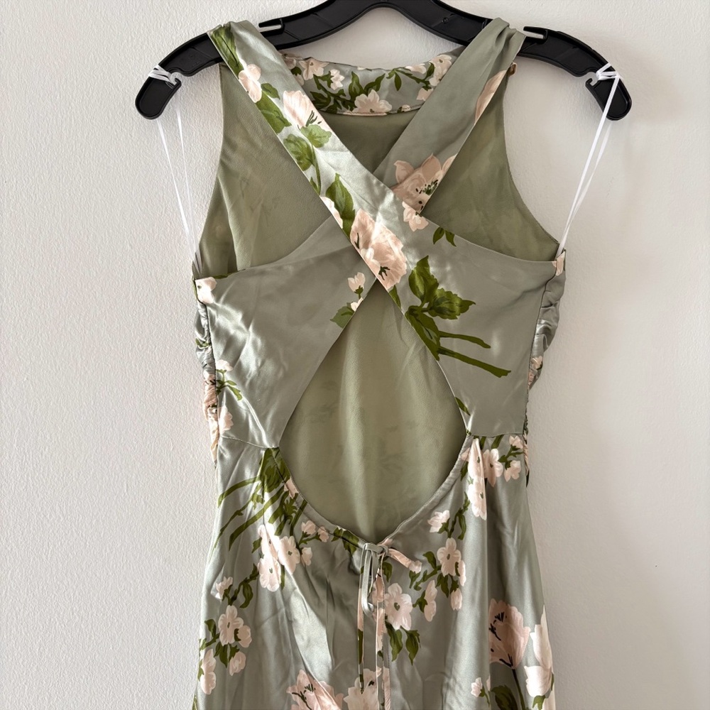 Reformation Sage Green Floral Maxi Dress - Picture 6 of 11